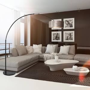 Steinhauer Stojací lampa Sparkled Light oblouk černá/stříbrná, Černá, Obývací pokoj / jídelna, kov, Moderní