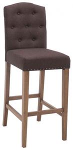 Barová židle Louise látkový potah, antik-světlá, hnědá