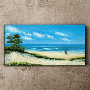 Obraz na plátně Obraz na plátně Pobřeží pár pláže moře