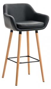 Barová židle Grant syntetická kůže, černá