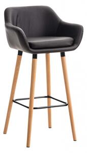 Barová židle Grant syntetická kůže, hnědá