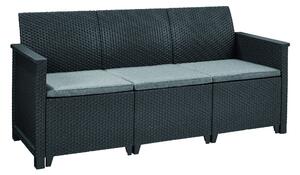 KETER Sofa pro 3 osoby ELODIE, Grafit