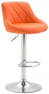 Barová židle Lazio syntetická kůže, oranžová