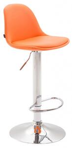 Barová židle Kiel čalounění syntetická kůže, oranžová
