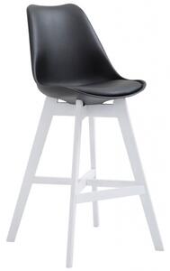 Barová židle Cannes plast bílá, černá