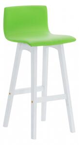 Barová židle Taunus syntetická kůže, bílá, zelená
