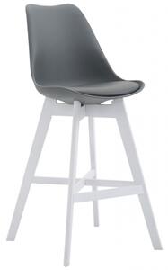 Barová židle Cannes plast bílá, šedá