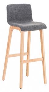 Barová židle Hoover látkový potah, přírodní, světle šedá