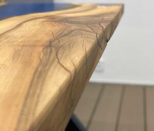 Stůl River-X ořech epoxy kovová s práškovým matným lakem olej stoly jídelní stůl