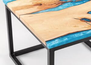 Stůl Ocean olše epoxy kovová s práškovým matným lakem olej stoly konferenční stůl