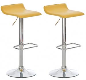 2 ks / set barová židle Dyn, žlutá