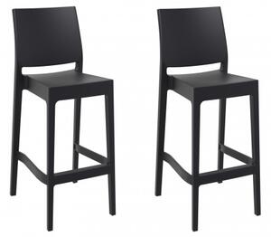 2 ks / set barová židle Maya, černá