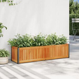 Zahradní truhlík 110x30x27,5 cm masivní akáciové dřevo a ocel