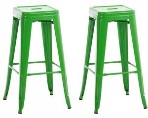 2 ks / set barová židle Factory, zelená