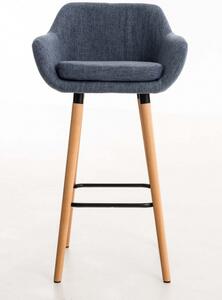 2 ks / set barová židle Grant látkový potah, modrá