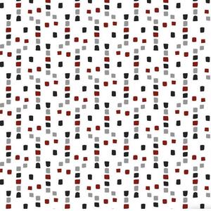 Ubrus PVC 126C, metráž, 20 m x 140 cm, dekorativní čtverečky šedo-červené, IMPOL TRADE
