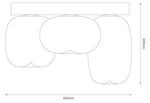 LED Stropní svítidlo VASO LED/12W/230V pr. 42 cm zlatá/kouřová