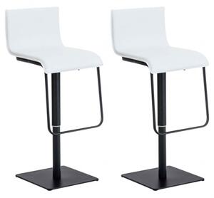 2 ks / set barová židle Limon syntetická kůže, černá, bílá