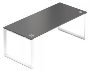 Stůl Creator 200 x 90 cm, bílá podnož, 2 nohy