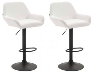 2 ks / set barová židle Braga syntetická kůže, bílá