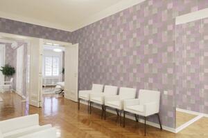 A.S. Création | Vliesová tapeta na zeď New Walls 37406-2 | 0,53 x 10,05 m | fialová, krémová, šedá
