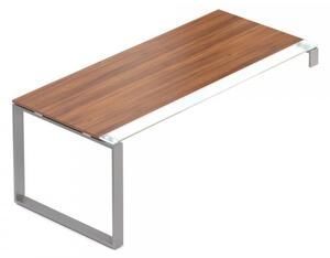 Stůl Creator 200 x 90 cm, šedá podnož, 1 noha