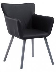 Jídelní / konferenční židle Anerlen syntetická kůže, černá