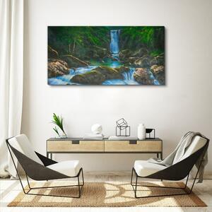 Obraz na plátně Obraz na plátně Vodopád skály stromů