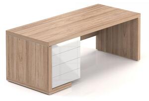 Stůl Lineart 200 x 85 cm + levý kontejner