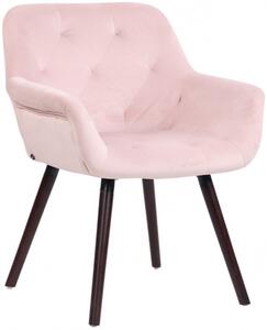 Jídelní židle Kasida samet, růžová