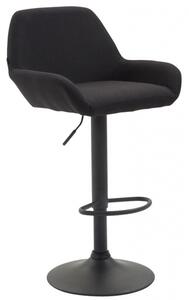 Barová židle Braga látkový potah, černá