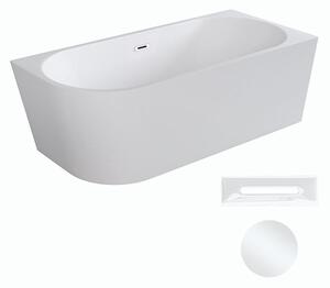 Besco Akrylátová volně stojící rohová vana Zoya 150x75 (170x80) bílá Rozměry (cm): 170x80, Typ a barva výpustě: Click-Clack s přepadem, bílá, Orientace: Pravá