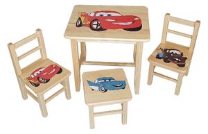 Dětský stůl s židlemi Auta (Výběr ze čtyř vzorů )