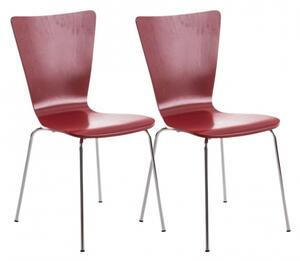 2 ks / set jídelní / konferenční židle Anaron, červená