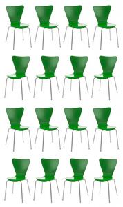 16 ks / set jídelní / konferenční židle Mendy, zelená