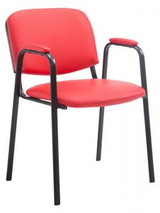 Jídelní / konferenční židle Kenna PRO syntetická kůže, červená