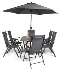 Sunfun Fiesta Set zahradního nábytku, 8 dílů, rozměry stolu: 150 × 90 × 71 cm