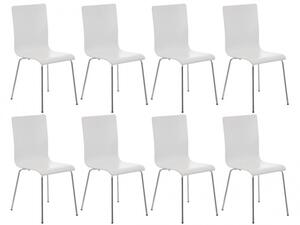 8 ks / set jídelní / konferenční židle Endra, bílá