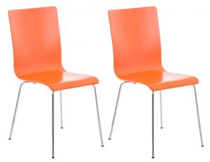 2 ks / set jídelní / konferenční židle Endra, oranžová