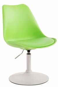 Jídelní / konferenční židle Lona otočná podnož bílá / plast, zelená