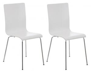2 ks / set jídelní / konferenční židle Endra, bílá