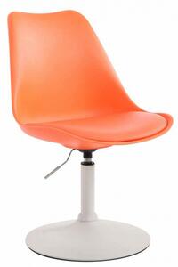 Jídelní / konferenční židle Lona otočná podnož bílá / plast, oranžová