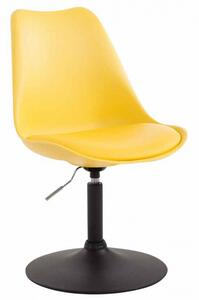 Jídelní / konferenční židle Lona otočná podnož černá / plast, žlutá