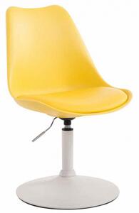 Jídelní / konferenční židle Lona otočná podnož bílá / plast, žlutá