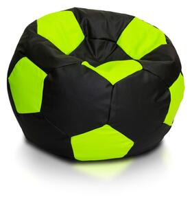 Sedací vak Fotbalový míč barevný vel.M - Eko kůže Zelená