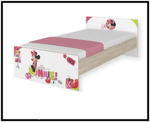 Disney dětská postel Minnie 180x90 cm - 1x krátká + 1x dlouhá zábrana bez šuplíku