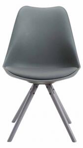 Jídelní / konferenční židle Tomse syntetická kůže, podnož kulatá šedá, šedá