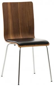 Jídelní / konferenční židle Endra PVC, ořech / černá
