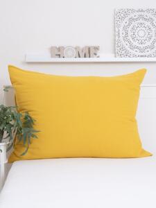 Mušelínový povlak na polštář 70 × 90 cm – Alexia hořčicové