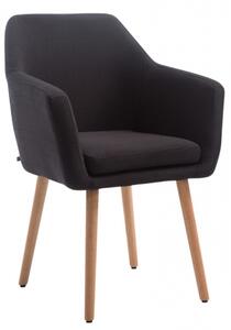 Jídelní / konferenční židle Samson látkový potah, přírodní podnož, černá